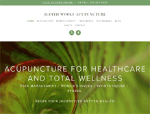 Tablet Screenshot of judithwoolfacupuncture.com